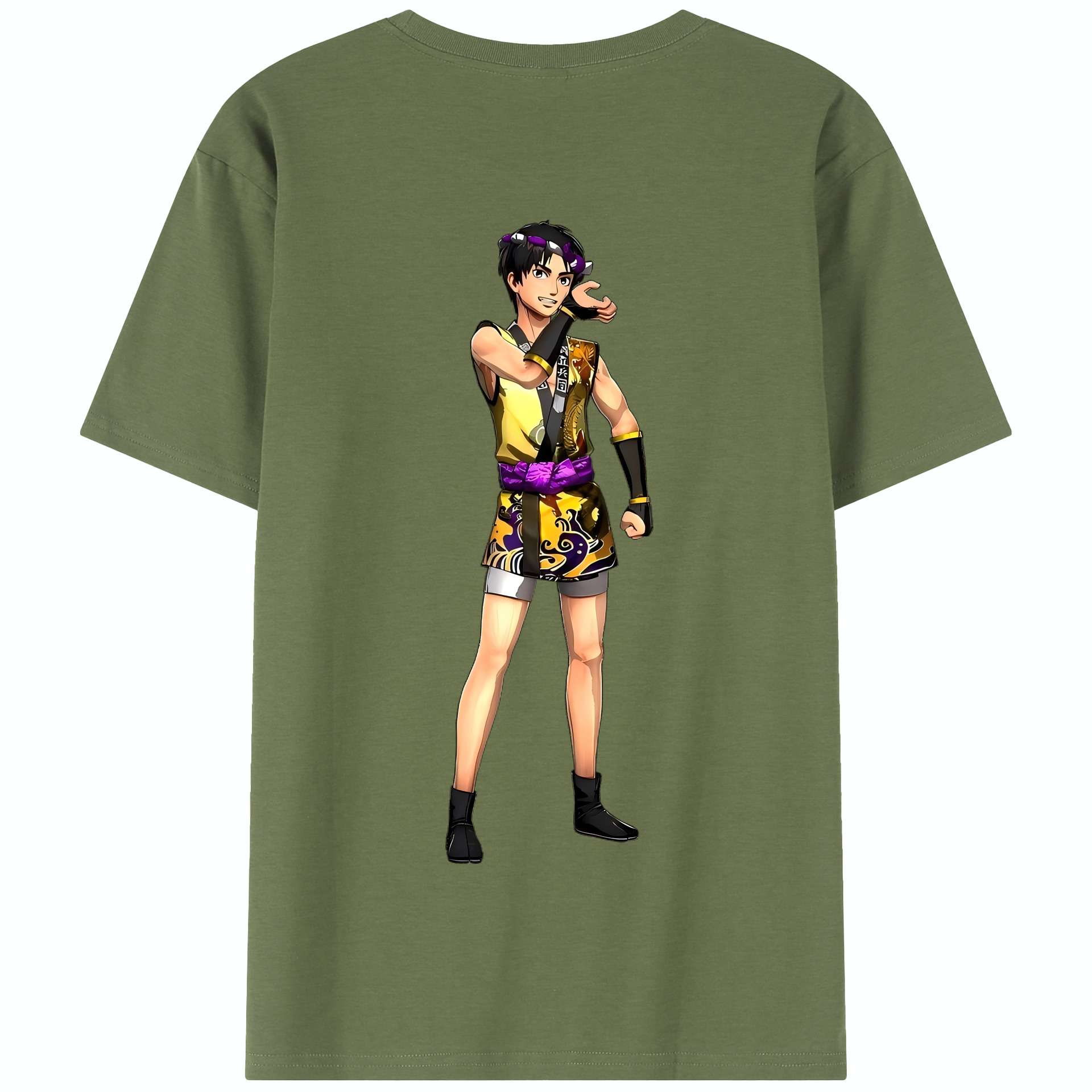 （画像用） 進撃の巨人 リヴァイ·アッカーマン Attack on Titan Levi Ackerman 綿100％半袖Tシャツ（背面プリント）